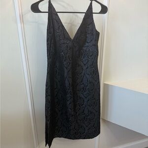 Tahari Black Asymmetrical Elegant Dress